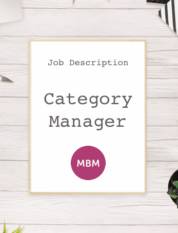 White page with Job Description Category Management and purple MBM logo