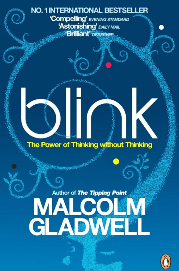 Blue book cover Blink by Malcolm Gladwell