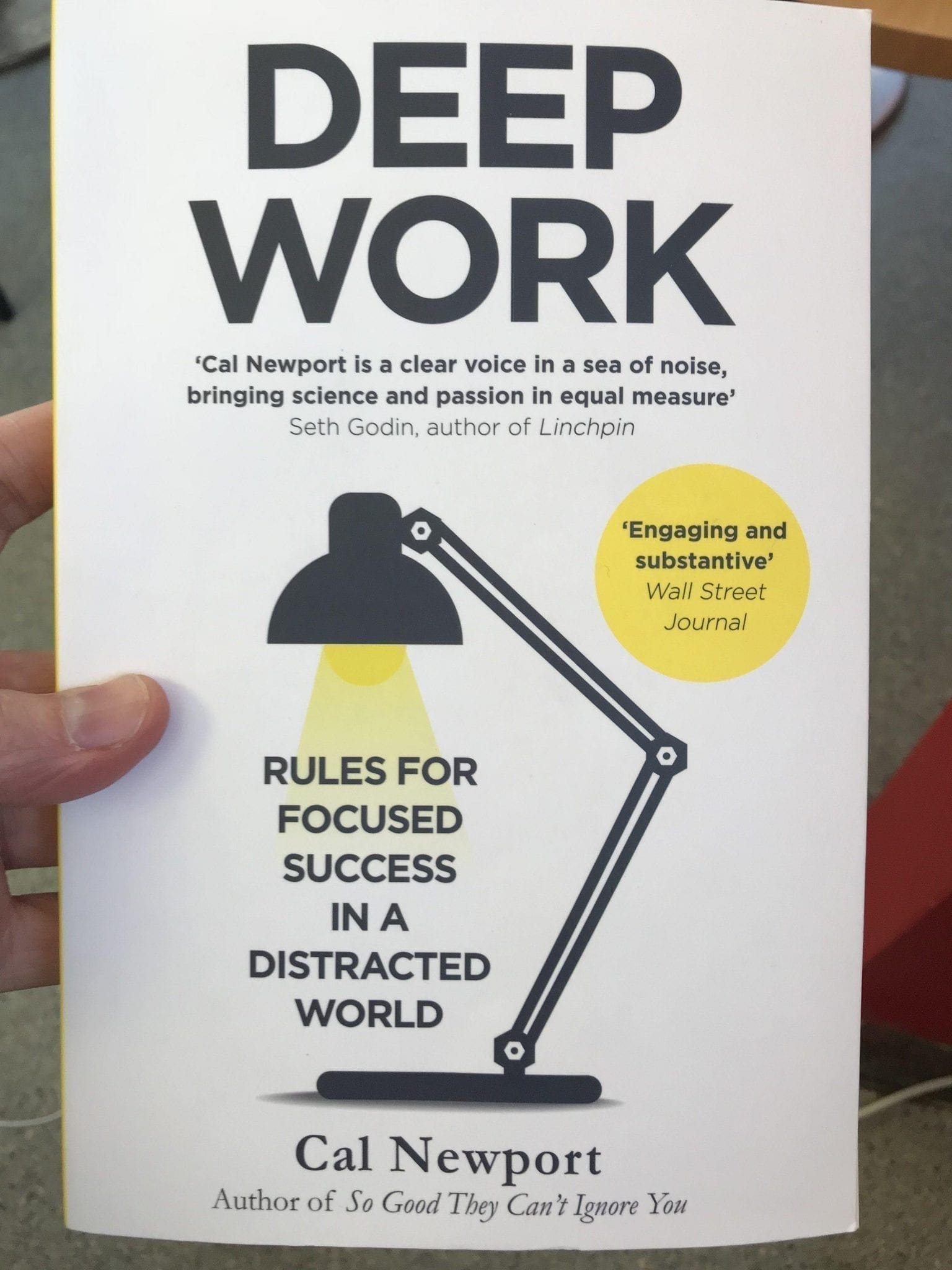Deep Work book cover Book cover of Deep Work by Cal Newport
