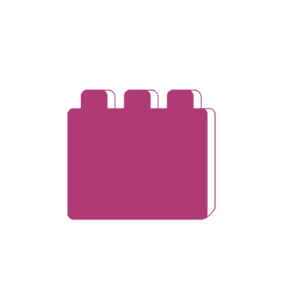 Purple building block icon