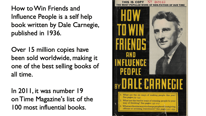 Book cover of How to Win Friends and Influence people by Dale Carnegie
