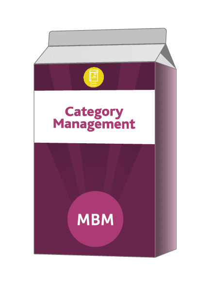 Purple category management milk carton for MBM Category Management course