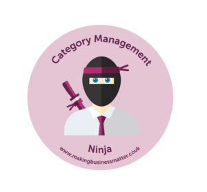 Category Management below cartoon ninja wearing a tie from MBM