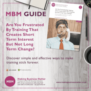 MBM Guide ad banner for training that doesn't create long term change