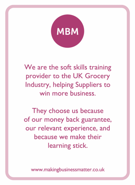 Category management coaching card titled MBM