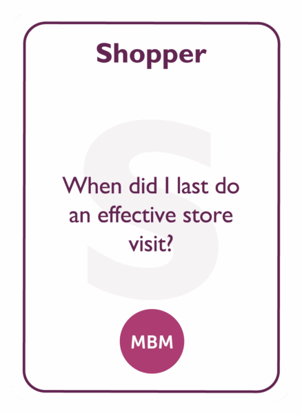 Negotiation coaching card titled Shopper
