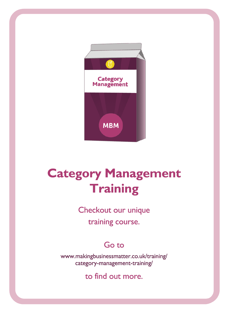 Negotiation coaching card titled Category management training