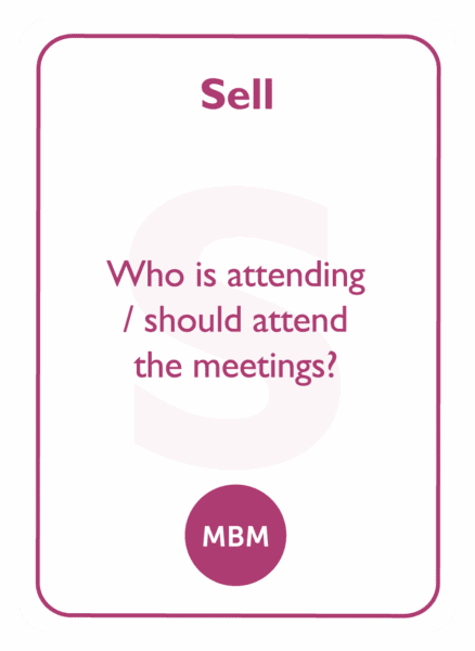 Negotiation coaching card titled Sell