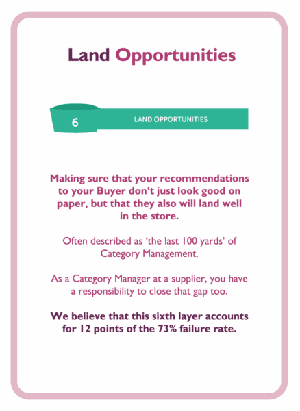 Negotiation coaching card titled Land opportunities