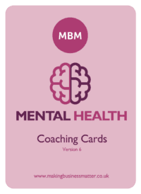 Front of a Mental health coaching card