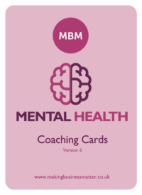 Front of a Mental health coaching card Front of a Mental health coaching card