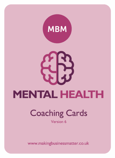 Front of a Mental health coaching card
