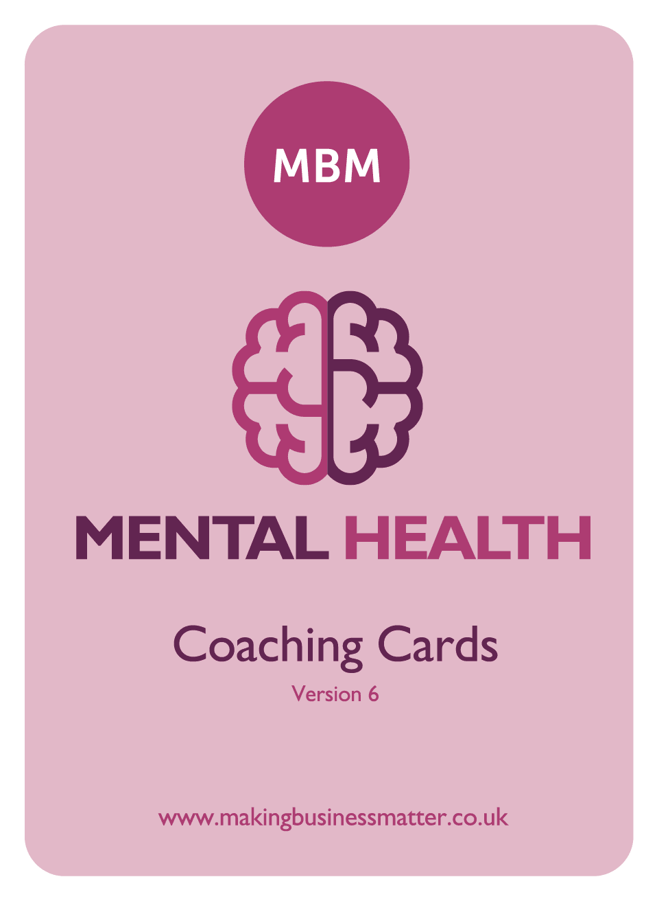 Front of a Mental health coaching card