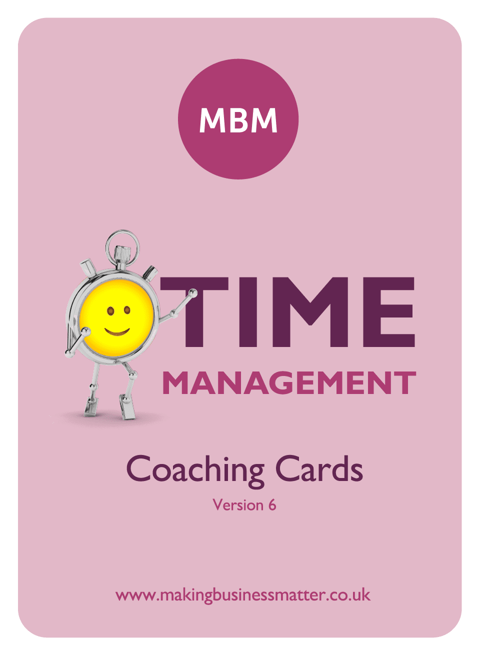 Front of Time Management coaching card