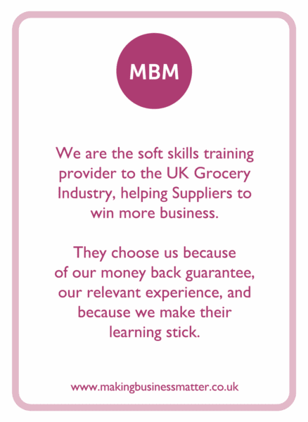 Time management coaching card with MBM brand