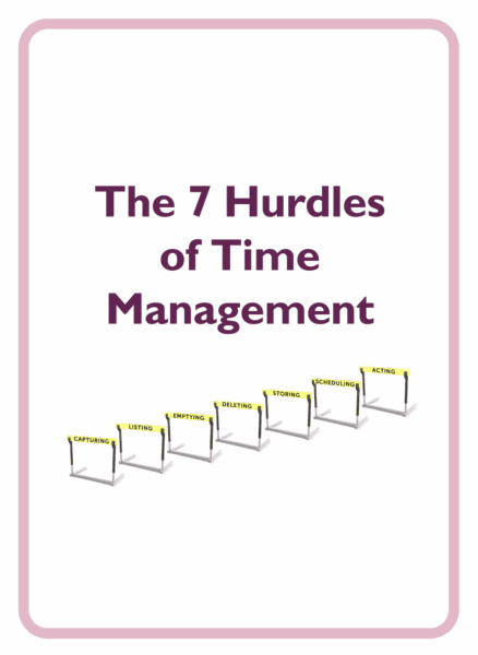 Coaching card titled The 7 Hurdles of Time Management