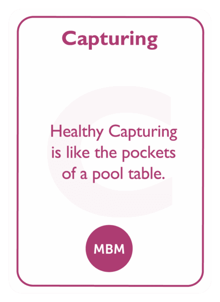Coaching card titled Capturing