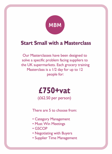 Coaching card titled Start Small with a masterclass