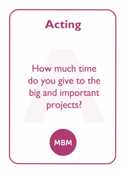 Coaching card titled Acting