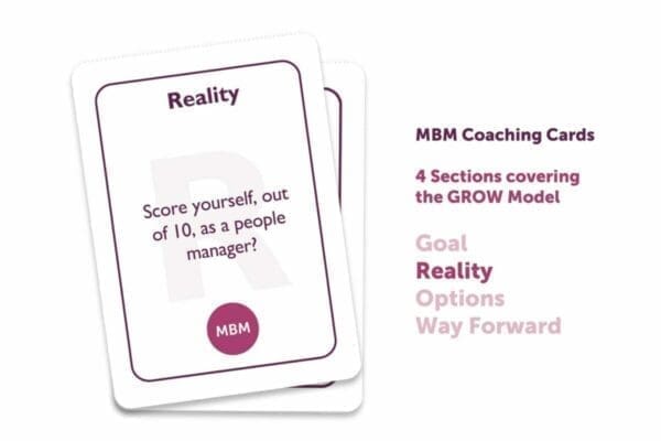 Two coaching cards on top of each other with Reality as the title