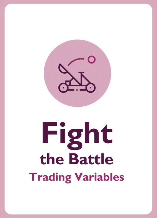 Negotiation skills coaching card titled Fight the Battle