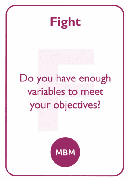 Negotiation skills coaching card titled Fight