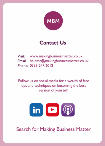 Negotiation skills coaching card titled Contact US