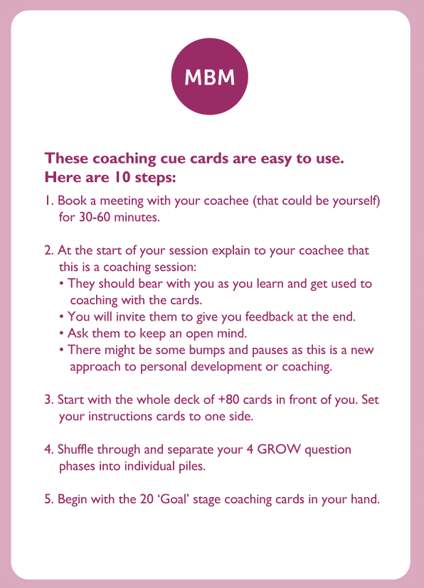 New Manager coaching card titled 10 Steps