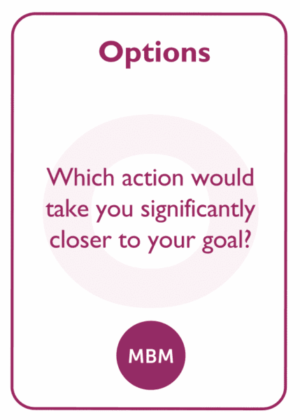 New Manager coaching card titled Options