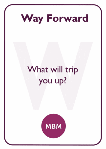 New Manager coaching card titled Way Forward