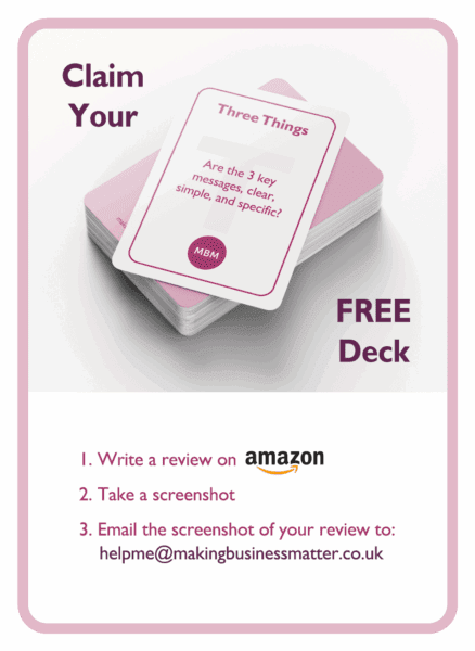Coaching card titled Claim your free deck