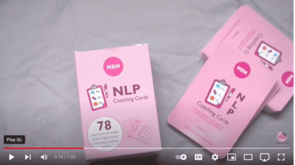 Screenshot of MBM video on NLP coaching cards