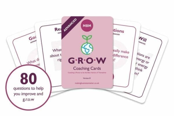 Five fanned out MBM Advanced grow coaching cards