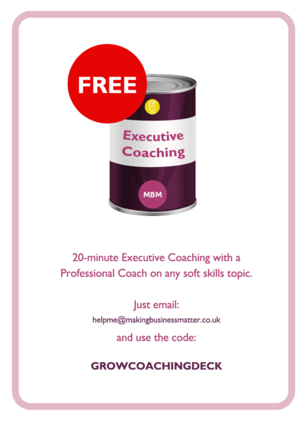 Caroline coaching card titled Executive Coaching