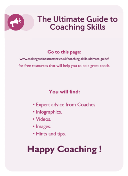 C-suite coaching card titled The Ultimate Guide to Coaching Skill