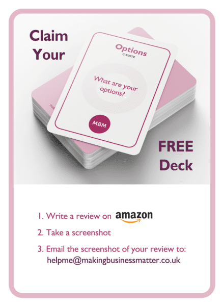 C-suite coaching card titled Free Deck