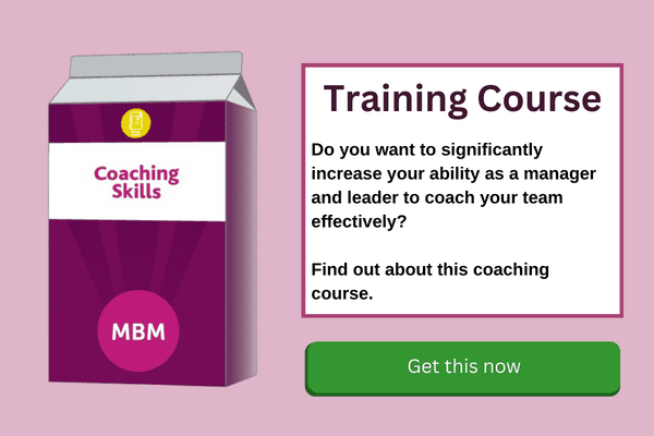 Coaching Skills Training Course banner with green button and course carton