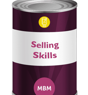 Purple tin with Selling Skills on the tin for MB Selling Skills training course