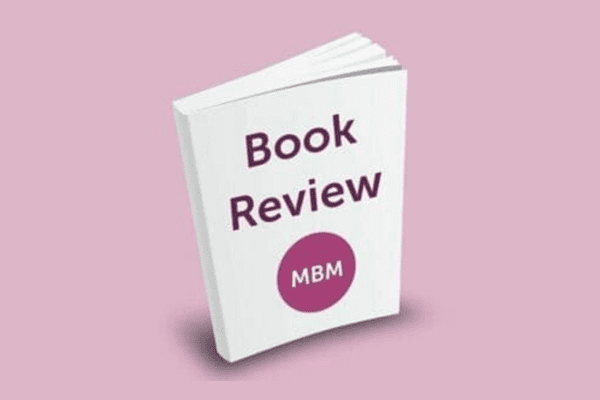 Plain white book with the title 'Book Review' and the MBM logo