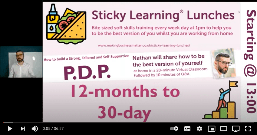 Screenshot from sticky learning lunch