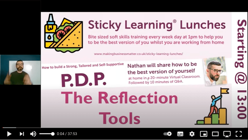 Screenshot from sticky learning lunch