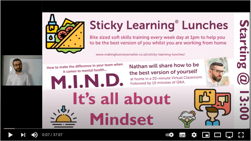 Screenshot of sticky learning lunch
