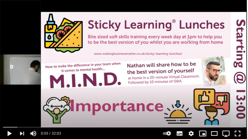 Screenshot from sticky learning lunch