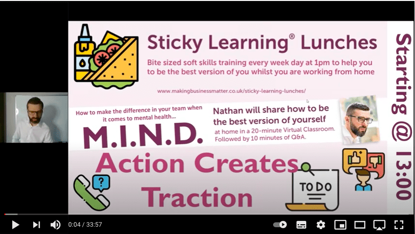 Screenshot of sticky learning lunch