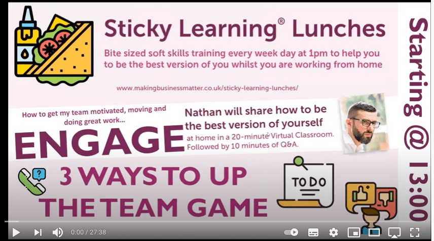 Sticky learning lunch Screenshot of sticky learning lunch