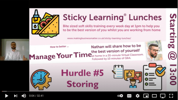 Screenshot of sticky learning lunch