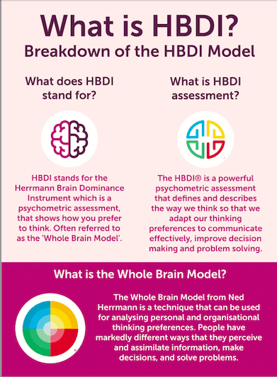 Infographic explaining what is HBDI model