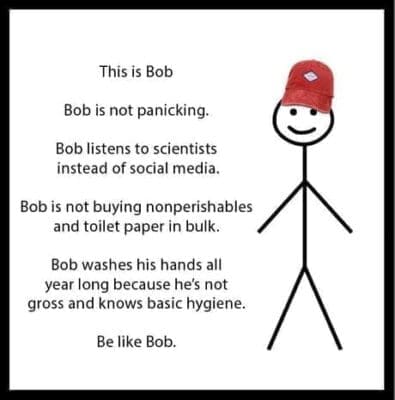 Be like 'Bob' explanation quote with a stick drawing wearing a red cap