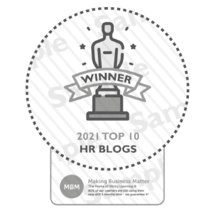 Top HR Blog 2021 award icon from MBM