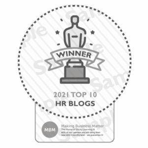 Top HR Blog 2021 award icon from MBM